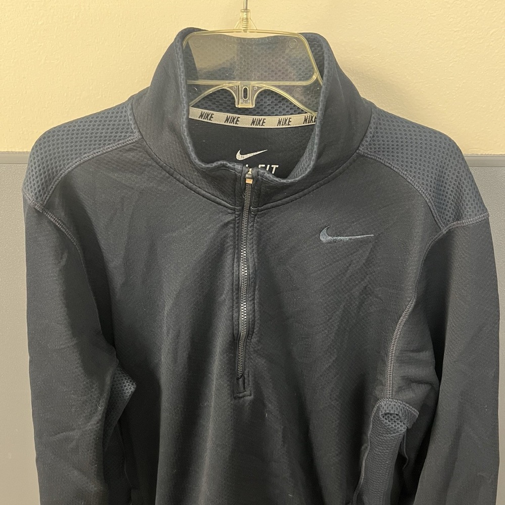 Nike Men's Small Dri-FIT Element Half-Zip Long Sleeve Running Top Navy Blue